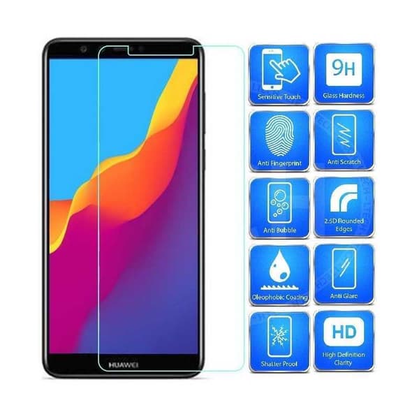 2-PACK Huawei Y6 2018 hærdet glas 0,26 mm 2,5D 9H