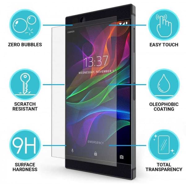 2-PAKK Razer Telefon Herdet glass 0,26mm 2,5D 9H