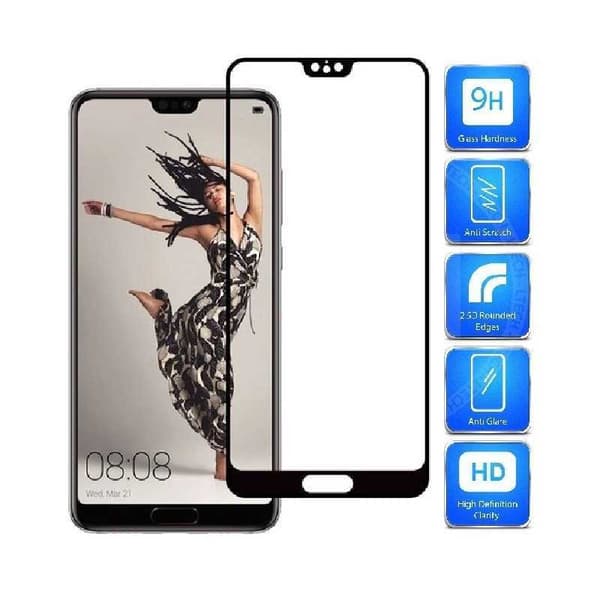 2-PACK P20 Lite hærdet glas 0,26 mm 2,5D 9H fuld ramme Svart