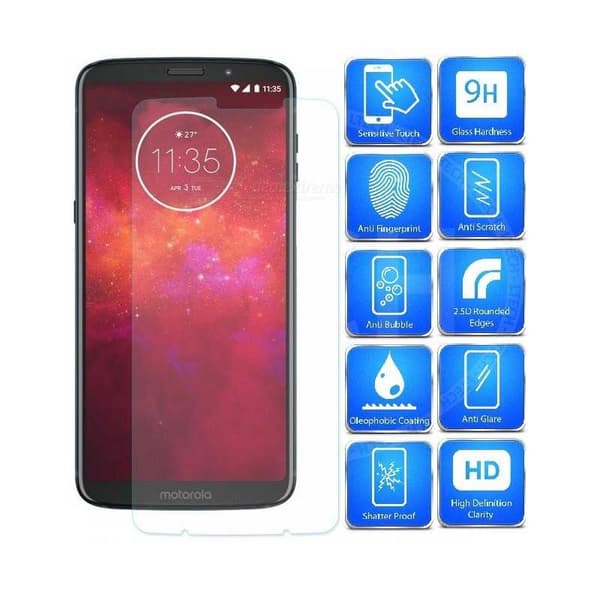 2-PACK Moto Z3 Play Hærdet glas 0,26 mm 2,5D 9H