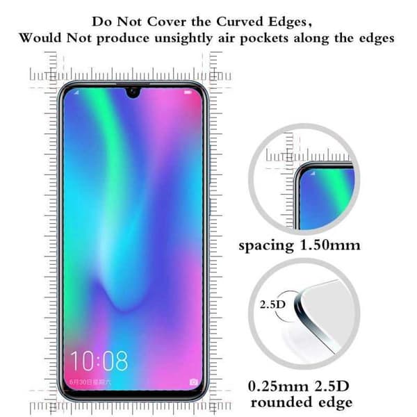 2-PACK Huawei P Smart 2019 Härdat glas 0.26mm 2.5D 9H