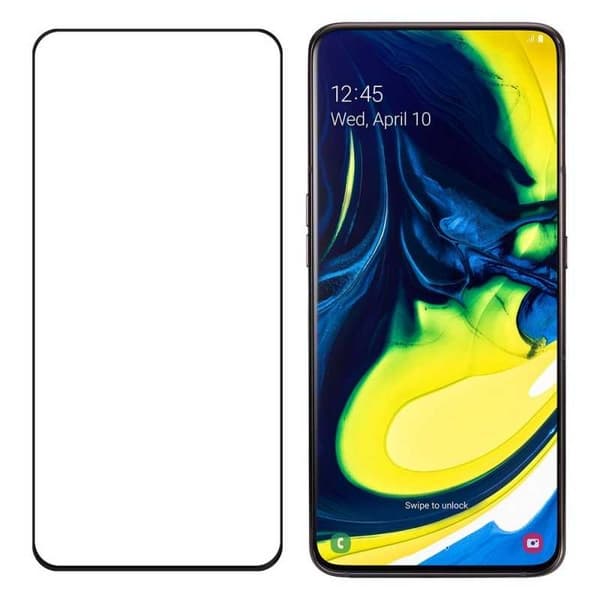 2-PACK Samsung A80 karkaistu lasi 0,26 mm 9H Fullframe