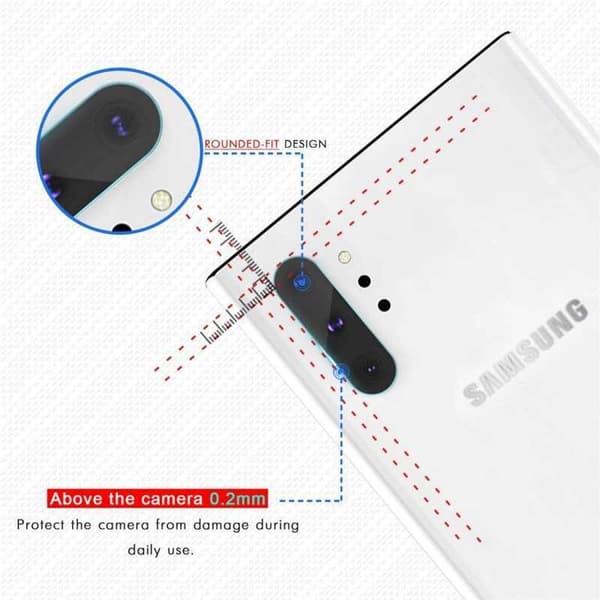 2-PACK Samsung Note 10 Plus Kameraskydd