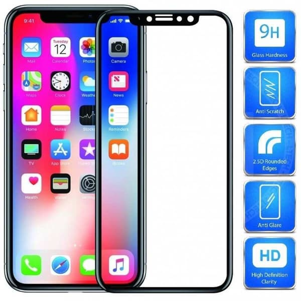 iPhone X Härdat Glas 0.26mm 2.5D 9H Fullframe