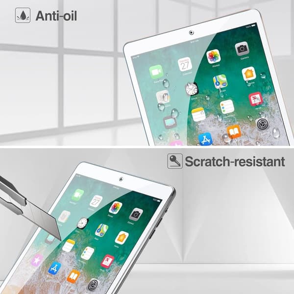 2X karkaistu lasi näytönsuoja iPad Pro 9,7" iPad 9,7" 2018 6th gen / 2017 5th gen, iPad Pro 9,7" 2016 ja iPad Air 2 / iPad Air