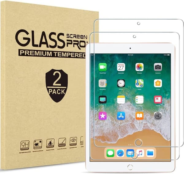 2X karkaistu lasi näytönsuoja iPad Pro 9,7" iPad 9,7" 2018 6th gen / 2017 5th gen, iPad Pro 9,7" 2016 ja iPad Air 2 / iPad Air
