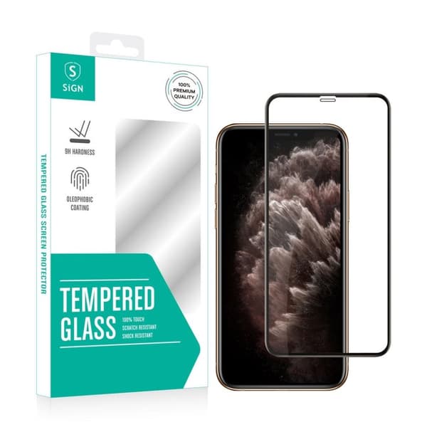 SiGN Skärmskydd i Härdat Glas för iPhone 11 Pro Max & XS Max Heltäckande
