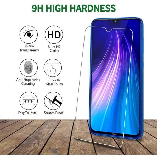 2-PACK Redmi Note 8 Härdat glas 0.26mm 2.5D 9H