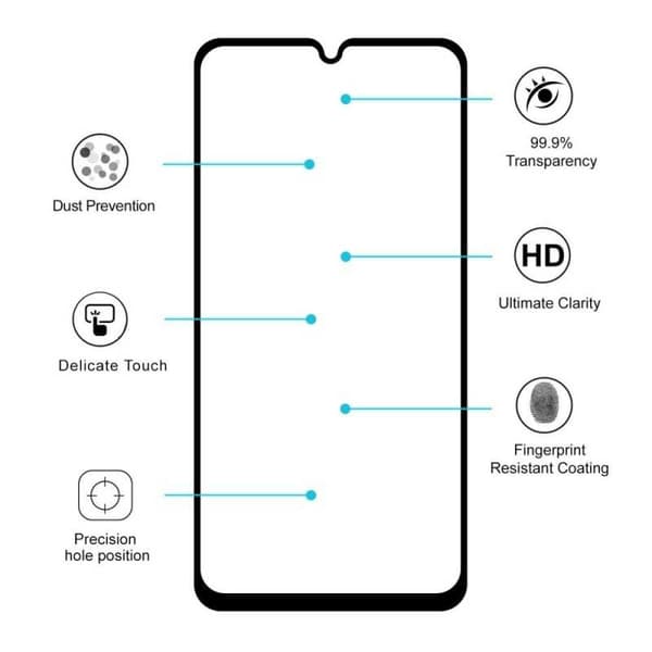Motorola Moto G8 Plus Hærdet glas 0,26mm 9H Fuld ramme