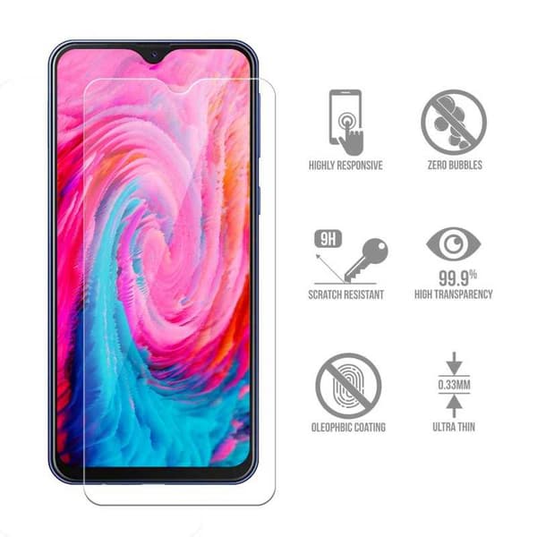2-PACK Samsung M20 Hærdet glas 0,26mm 2,5D 9H