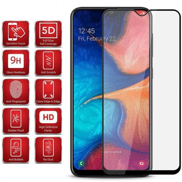 Samsung A70s - Härdat Glas 9H - Super Kvalitet 3D Skärmskydd