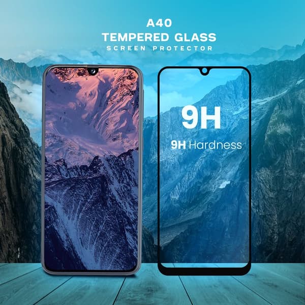Samsung Galaxy A40 - Härdat Glas 9H - Super Kvalitet 3D Skärmskydd