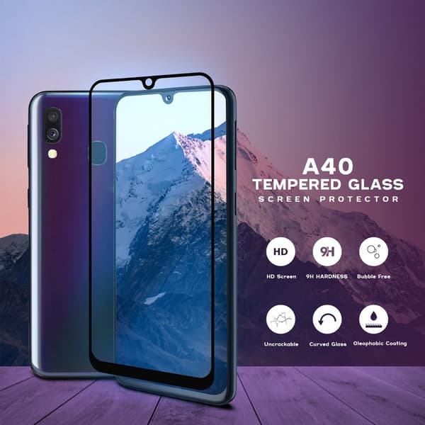 Samsung Galaxy A40 - Härdat Glas 9H - Super Kvalitet 3D Skärmskydd