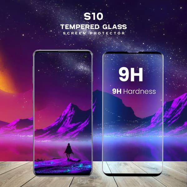 Samsung Galaxy S10 - Härdat glas 9H – Super kvalitet 3D Skärmskydd