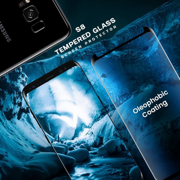 Samsung Galaxy S8 - Härdat glas 9H – Super kvalitet 3D Skärmskydd