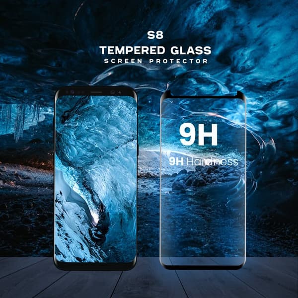 Samsung Galaxy S8 - Härdat glas 9H – Super kvalitet 3D Skärmskydd