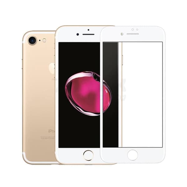 Skärmskydd till Iphone 7/8 i härdat glas med dammsäkert nät- svart från Rivanoo.