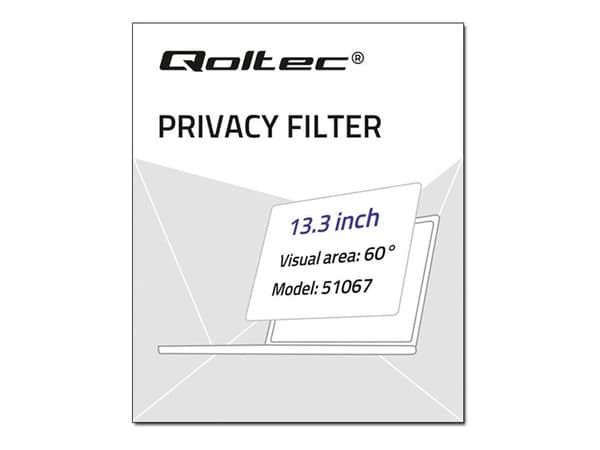 Qoltec 51067 - Notebookpersonvernsfilter - 13,3" bredde