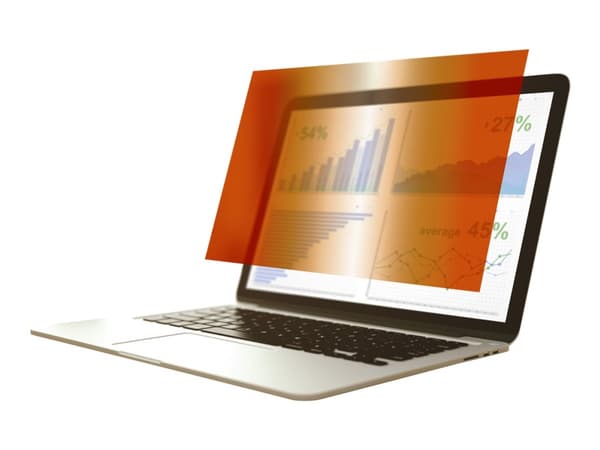 eSTUFF - Notebookpersonvernsfilter - 2-veis - avtakbar - 15,6" bredde - svart, gull Gull