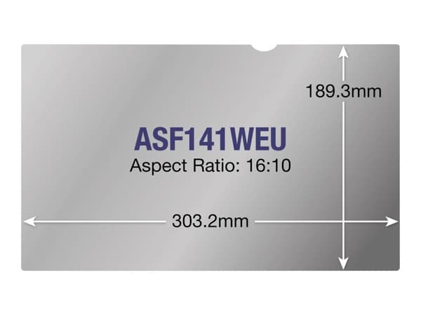 Targus Privacy Screen 14.1"W, Kannettavan tietokoneen näytönsuoja, Musta, Läpinäkyvä, Mikä tahansa tuotemerkki, 35,8 cm (14.1"), Häikäisyä estävä näy