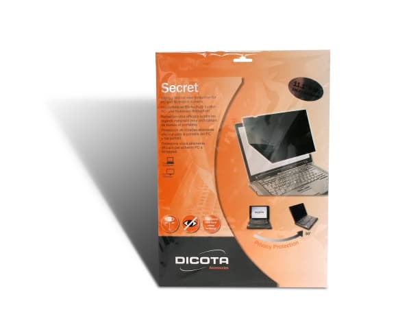 DICOTA - Yksityisyyssuodatin näytölle - 2-suuntainen - pistokkeellinen/liimautuva - 21,5" leveä - musta - musta