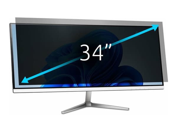 Kensington Priv Screen Filter 2-Way Remov 34" 21:9, 86,4 cm (34"), 21:9, Näyttö, Kehyksetön näytön yksityisyyssuodatin, Häikäisynesto, Yksityisyys