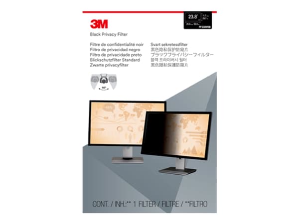 3M 7100143039, Skärm, Frameless display privacy filter, Svart, LCD, Matt, Landskap