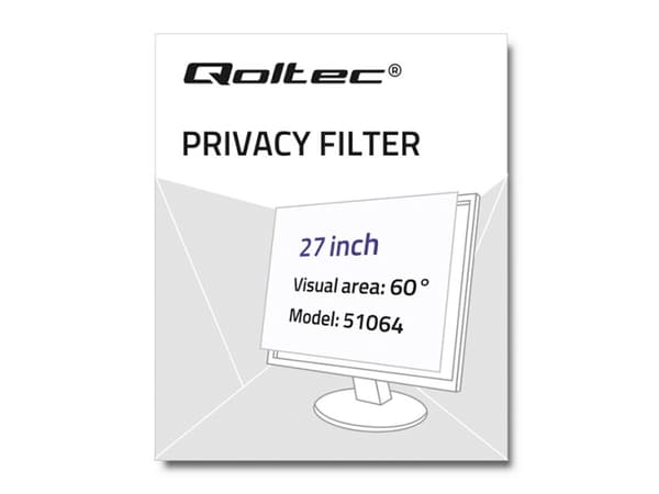 Qoltec 51064, 68,6 cm (27"), 16:9, Näyttö, Yksityisyys
