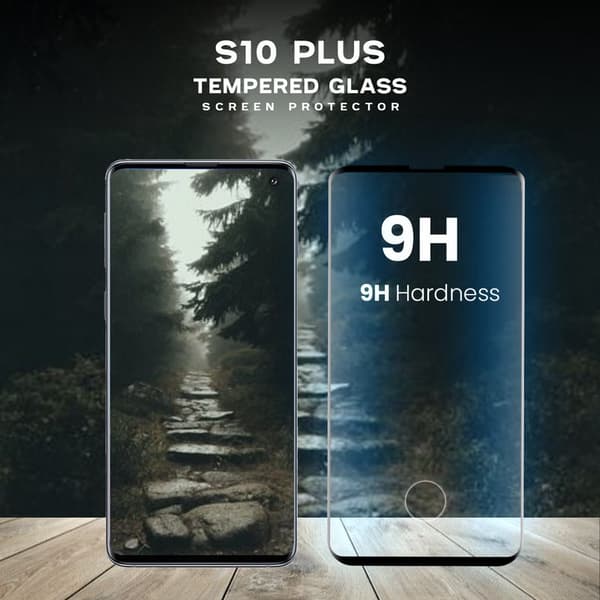 Samsung S10 plus - Härdat Glas 9H - Super Kvalitet 3D Skärmskydd
