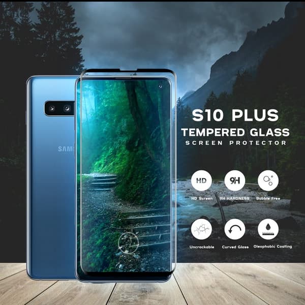 Samsung S10 plus - Härdat Glas 9H - Super Kvalitet 3D Skärmskydd