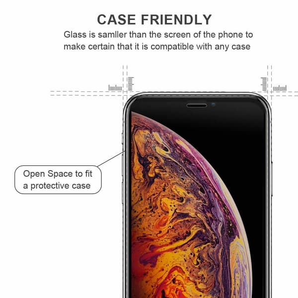 3X Hærdet glasafdækning iPhone 11 Pro / X / Xs 5D Full Fit