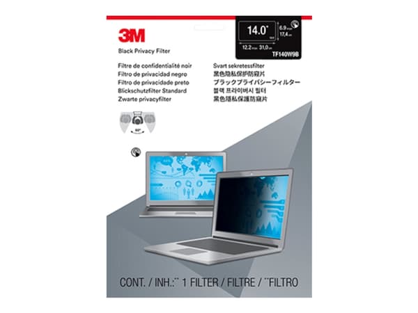 3M Touch Privacy Filter - Notebookpersonvernsfilter - 14" - svart