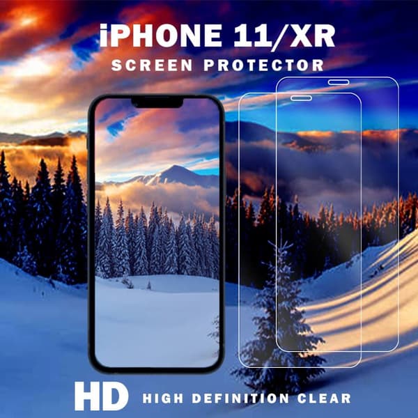 2-Pack iPhone 11 / XR - Härdat Glas 9H - Super Kvalitet 3D Skärmskydd