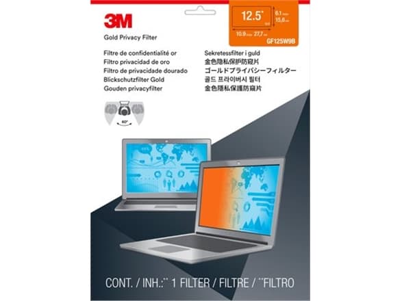 3M personvernfilter i gull - Notebookpersonvernsfilter - 12.5" - gull