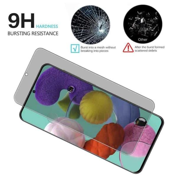 Samsung A41 Privacy Hærdet glas 0,26mm 2,5D 9H