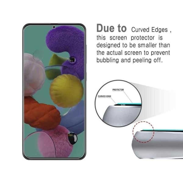 Samsung A41 Privacy Hærdet glas 0,26mm 2,5D 9H