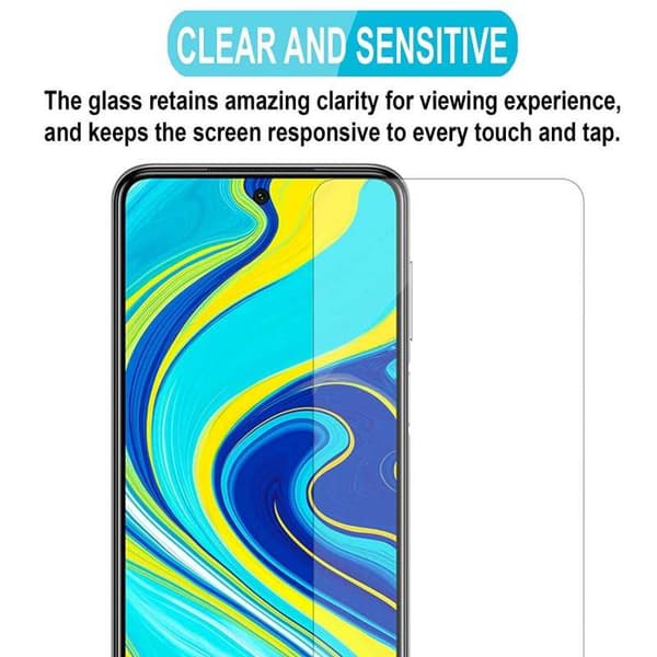 2-PACK Redmi Note 9 Härdat glas 0.26mm 2.5D 9H