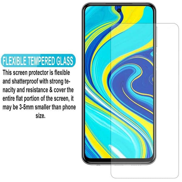 2-PACK Redmi Note 9 Härdat glas 0.26mm 2.5D 9H