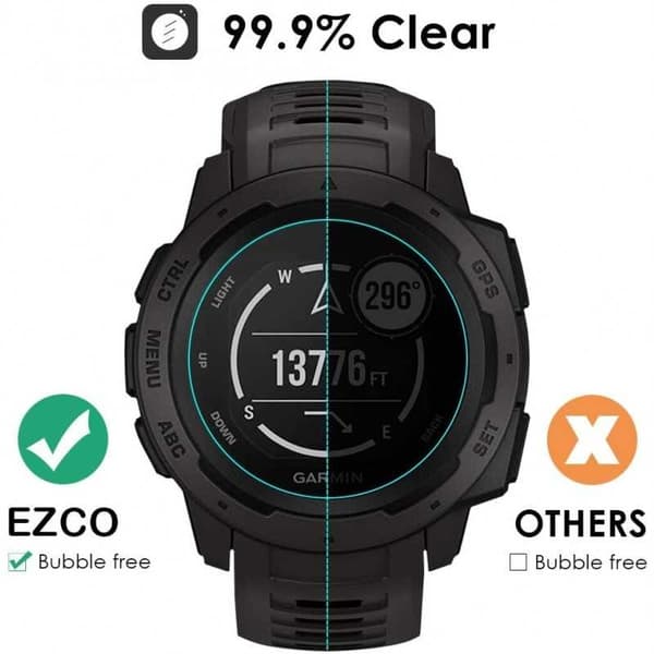 2-PAK Garmin Instinct hærdet glas 0,2 mm 9H 2,5D