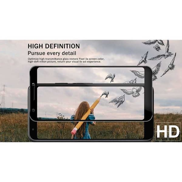 2-PACK Google Pixel 3a Härdat Glas 0.26mm 2.5D 9H Fullframe