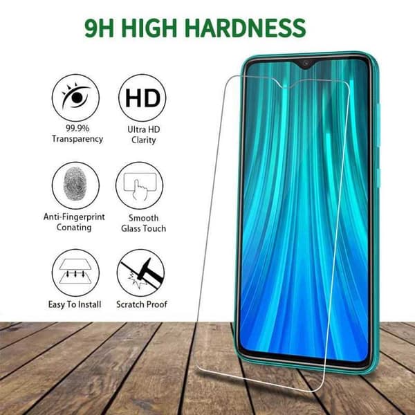 2-PACK Redmi Note 8 Pro Härdat glas 0.26mm 2.5D 9H
