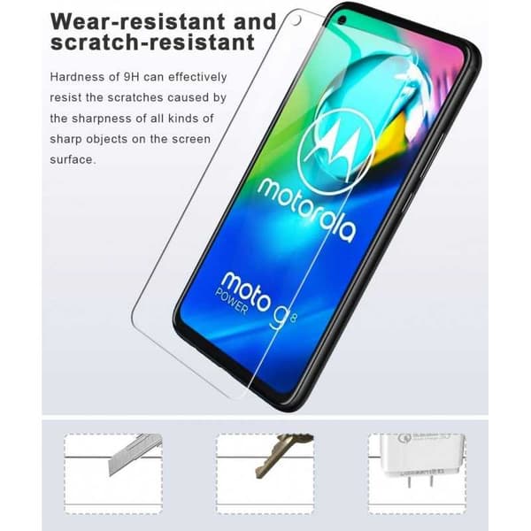2-PACK Motorola Moto G8 Power Härdat glas 0.26mm 2.5D 9H