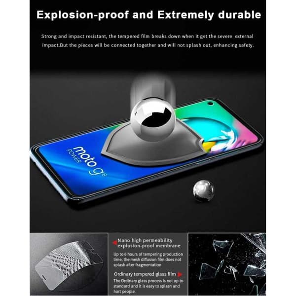 2-PACK Motorola Moto G8 Power Härdat glas 0.26mm 2.5D 9H