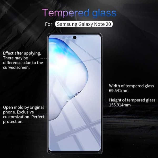 2-PACK Samsung Note 20 Hærdet glas 0,26 mm 2,5D 9H