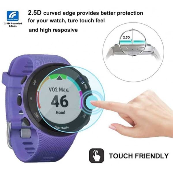 2-PACK Garmin Forerunner 45 & 45s Härdat Glas 0.2mm 9H 2.5D