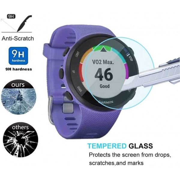 2-PACK Garmin Forerunner 45 & 45s Härdat Glas 0.2mm 9H 2.5D