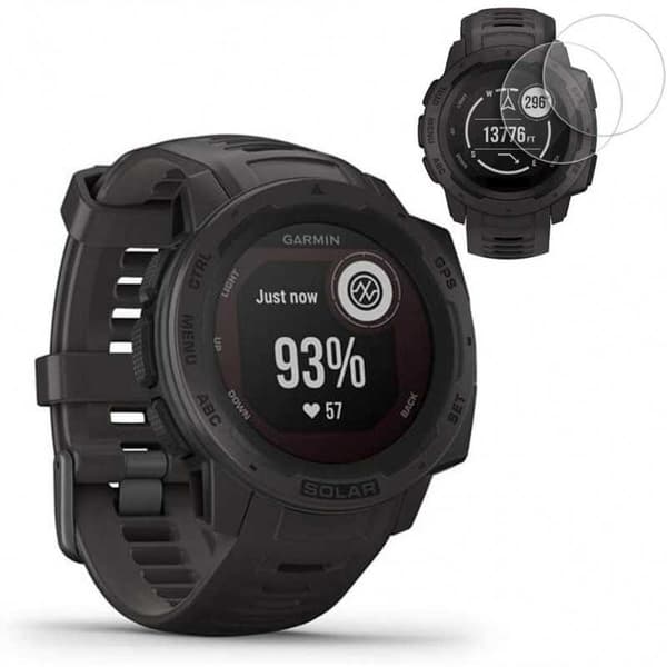 2-PACK Garmin Instinct Solar Härdat Glas 0.2mm 9H 2.5D