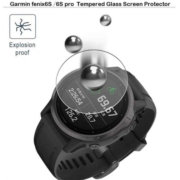 2-PAK Garmin Fenix 6S/6S Pro hærdet glas 0,2 mm 9H 2,5D
