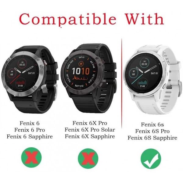 2-PAK Garmin Fenix 6S/6S Pro hærdet glas 0,2 mm 9H 2,5D