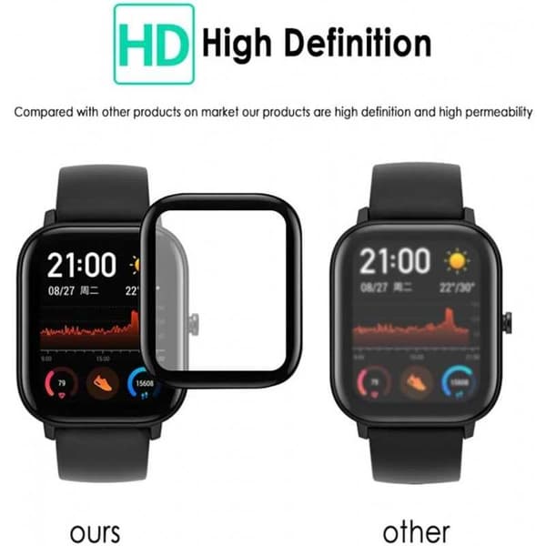 2-PACK Amazfit GTS FullFrame 3D Härdat glas 0.26mm 9H